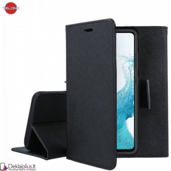 Telone dėklas su skyreliais - juodas (Samsung S23 Fe)